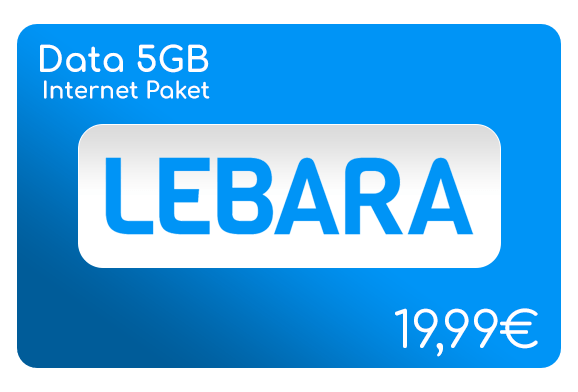 Lebara Data 5GB lebara data 5 gb internet aufladen online
