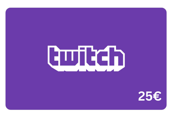 Twitch Gutschein 25 Euro Twitch Gutschein 25 Euro